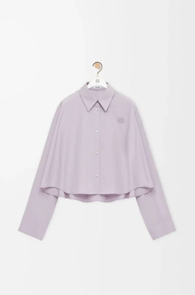 Trapeze shirt in cotton Lilac Trapeze shirt in cotton Lilac