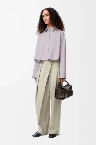 Trapeze shirt in cotton Lilac