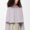 Trapeze shirt in cotton Lilac Trapeze shirt in cotton Lilac