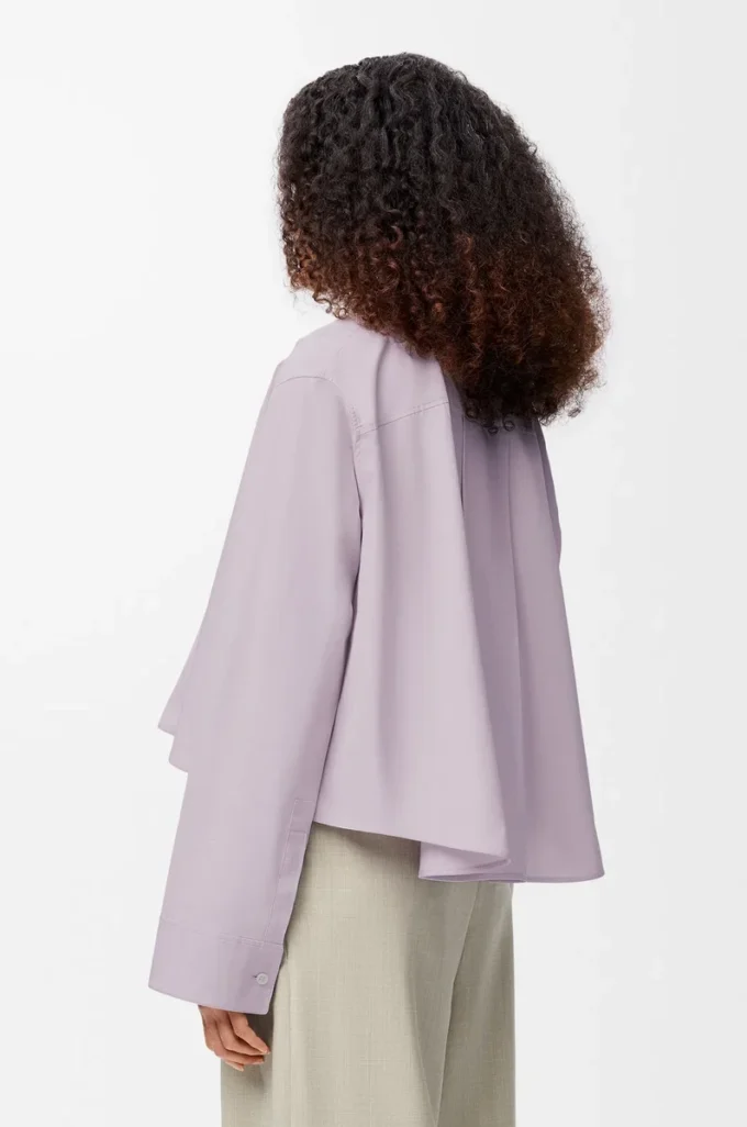 Trapeze shirt in cotton Lilac Trapeze shirt in cotton Lilac