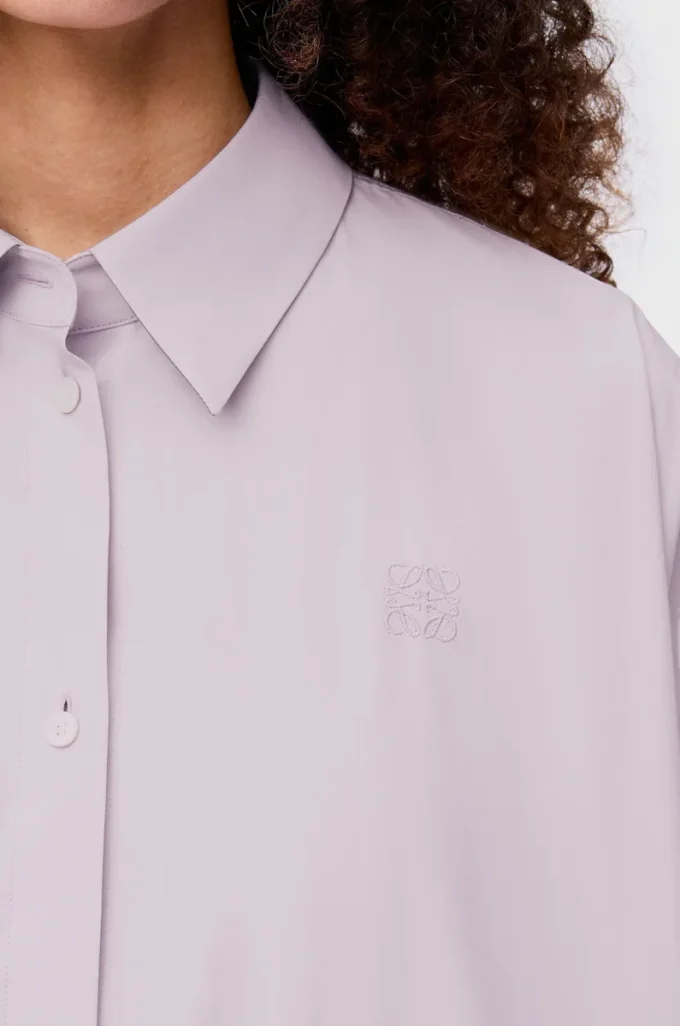 Trapeze shirt in cotton Lilac Trapeze shirt in cotton Lilac