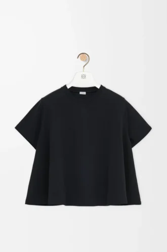 Trapeze top in cotton blend Black