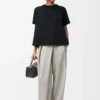 Trapeze top in cotton blend Black Trapeze top in cotton blend Black