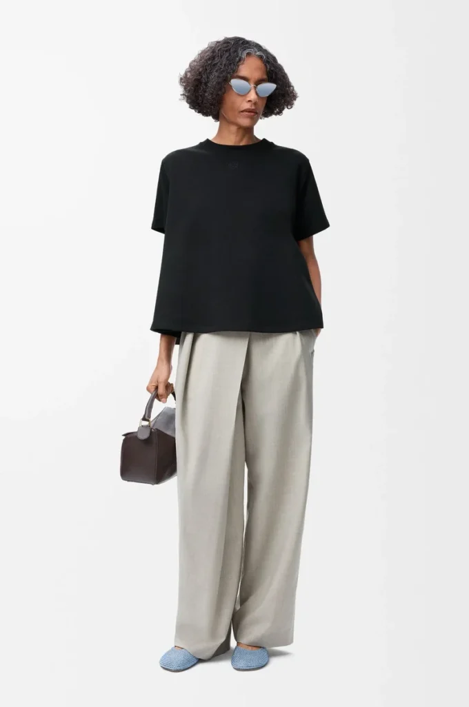 Trapeze top in cotton blend Black Trapeze top in cotton blend Black