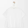 Trapeze top in cotton blend White Trapeze top in cotton blend White