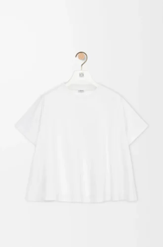 Trapeze top in cotton blend White