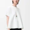 Trapeze top in cotton blend White Trapeze top in cotton blend White