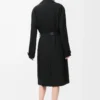 Trench coat in stretch viscose Black Trench coat in stretch viscose Black