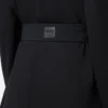 Trench coat in stretch viscose Black Trench coat in stretch viscose Black