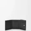 Trifold wallet in satin calfskin Black Trifold wallet in satin calfskin Black