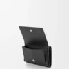 Trifold wallet in satin calfskin Black Trifold wallet in satin calfskin Black