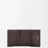 Trifold wallet in satin calfskin Dark Brown Trifold wallet in satin calfskin Dark Brown