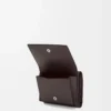 Trifold wallet in satin calfskin Dark Brown Trifold wallet in satin calfskin Dark Brown