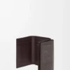 Trifold wallet in satin calfskin Dark Brown Trifold wallet in satin calfskin Dark Brown