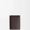 Trifold wallet in satin calfskin Dark Brown Trifold wallet in satin calfskin Dark Brown