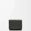 Trifold wallet in soft grained calfskin Black Trifold wallet in soft grained calfskin Black