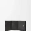 Trifold wallet in soft grained calfskin Black Trifold wallet in soft grained calfskin Black
