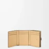 Trifold wallet in soft grained calfskin Dark Khaki Green/Ginger Trifold wallet in soft grained calfskin Dark Khaki Green/Ginger