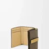 Trifold wallet in soft grained calfskin Dark Khaki Green/Ginger Trifold wallet in soft grained calfskin Dark Khaki Green/Ginger