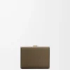 Trifold wallet in soft grained calfskin Dark Khaki Green/Ginger Trifold wallet in soft grained calfskin Dark Khaki Green/Ginger