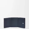 Trifold wallet in soft grained calfskin Deep Navy Trifold wallet in soft grained calfskin Deep Navy