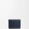 Trifold wallet in soft grained calfskin Deep Navy Trifold wallet in soft grained calfskin Deep Navy