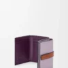 Trifold wallet in soft grained calfskin Dirty Mauve/Squirrel Trifold wallet in soft grained calfskin Dirty Mauve/Squirrel
