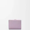 Trifold wallet in soft grained calfskin Dirty Mauve/Squirrel Trifold wallet in soft grained calfskin Dirty Mauve/Squirrel
