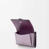 Trifold wallet in soft grained calfskin Dirty Mauve/Squirrel Trifold wallet in soft grained calfskin Dirty Mauve/Squirrel