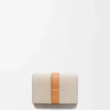 Trifold wallet in soft grained calfskin Light Oat/Honey Trifold wallet in soft grained calfskin Light Oat/Honey