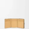 Trifold wallet in soft grained calfskin Shell Grey/Eucalyptus Trifold wallet in soft grained calfskin Shell Grey/Eucalyptus