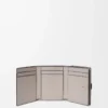 Trifold wallet in soft grained calfskin Taupe/Gold Trifold wallet in soft grained calfskin Taupe/Gold