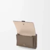 Trifold wallet in soft grained calfskin Taupe/Talc Trifold wallet in soft grained calfskin Taupe/Talc