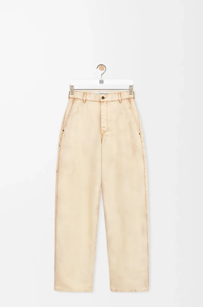 Trousers in cotton Beige Trousers in cotton Beige