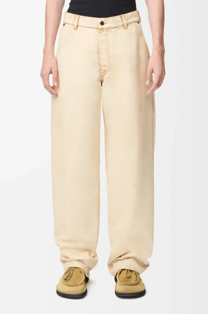 Trousers in cotton Beige Trousers in cotton Beige