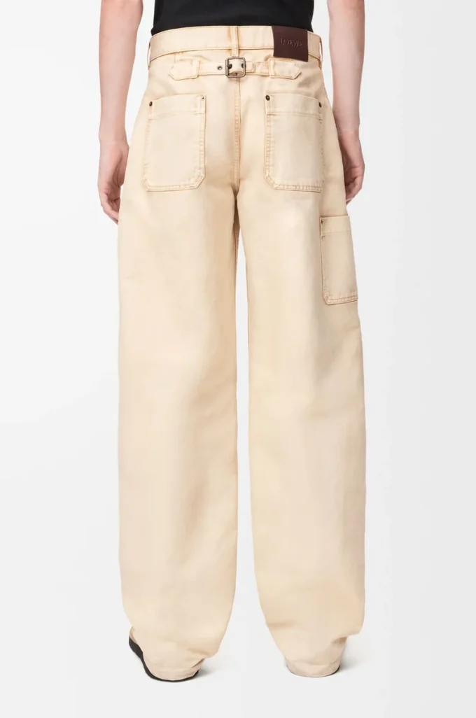 Trousers in cotton Beige Trousers in cotton Beige