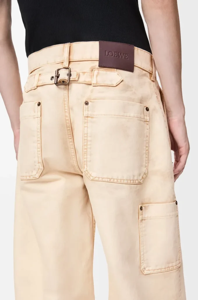 Trousers in cotton Beige Trousers in cotton Beige