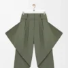 Trousers in cotton Khaki Green Trousers in cotton Khaki Green
