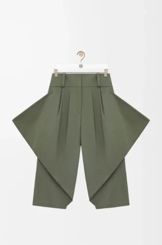 Trousers in cotton Khaki Green