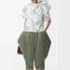 Trousers in cotton Khaki Green Trousers in cotton Khaki Green