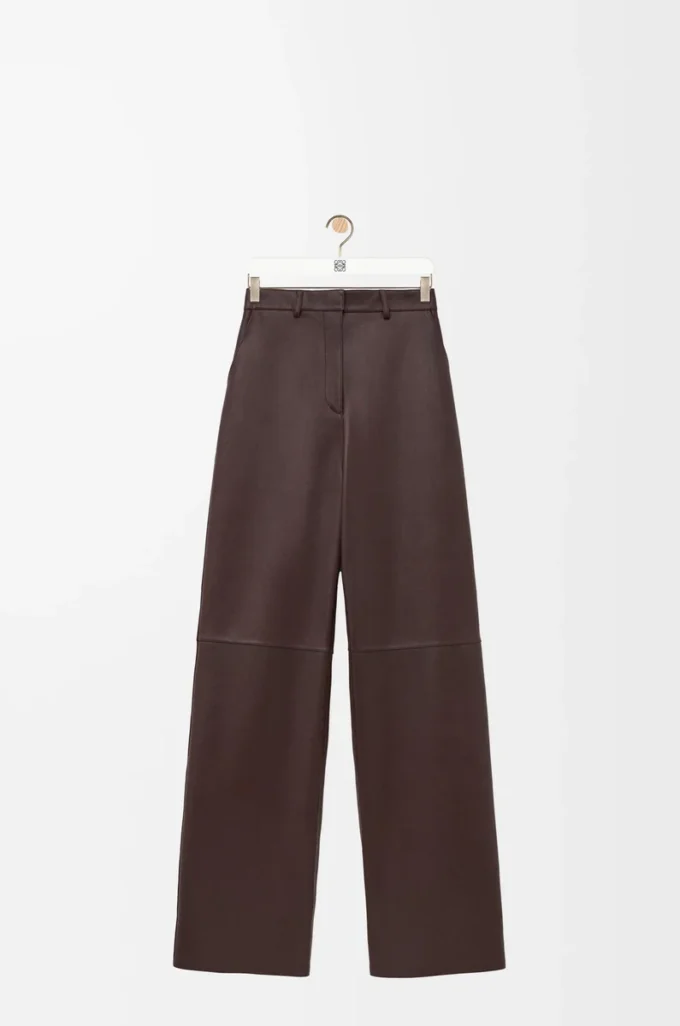 Trousers in nappa lambskin Chocolate Brown Trousers in nappa lambskin Chocolate Brown