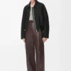 Trousers in nappa lambskin Chocolate Brown Trousers in nappa lambskin Chocolate Brown