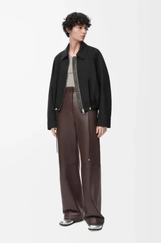 Trousers in nappa lambskin Chocolate Brown