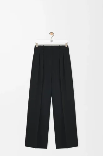 Trousers in stretch viscose Black