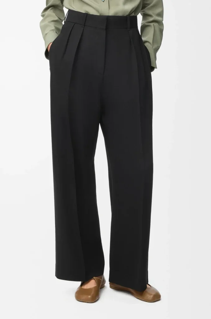 Trousers in stretch viscose Black Trousers in stretch viscose Black