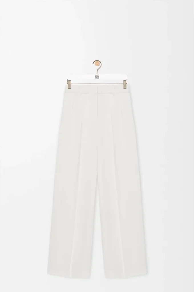 Trousers in stretch viscose blend White Trousers in stretch viscose blend White