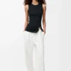 Trousers in stretch viscose blend White Trousers in stretch viscose blend White