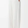 Trousers in stretch viscose blend White Trousers in stretch viscose blend White