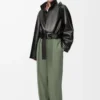 Trousers in stretch viscose Light Khaki Green Trousers in stretch viscose Light Khaki Green