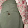 Trousers in stretch viscose Light Khaki Green Trousers in stretch viscose Light Khaki Green